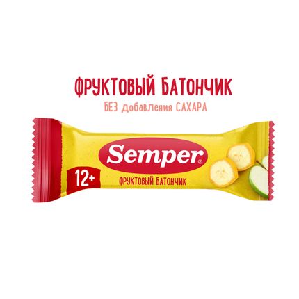 Semper "Фруктовый ломтик. Яблоко и банан" 15 гр