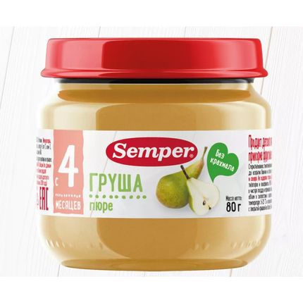 Semper пюре "Груша пюре" 80гр