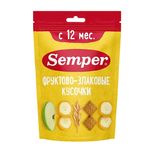 Semper «Фруктово-злаковые кусочки Semper. Банан и яблоко»