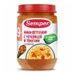 Semper пюре Мини-Феттучини с чечевицей и томатами 190гр