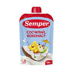 Semper фруктовое пюре "Яблоко Банан Ананас Кокос" пюре 100гр