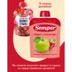Пюре Semper Яблоко и клубника, пауч, 90гр