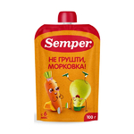 Semper Фруктово-овощное пюре "Яблоко Груша Морковь Тыква" 100гр