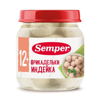 Semper пюре Фрикадельки Индейка 100гр Semper пюре Фрикадельки Индейка 100гр