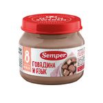 Semper пюре Говядина с языком 80гр