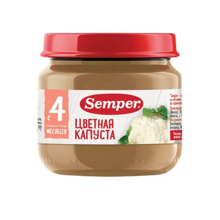 Semper пюре "Цветная капуста" 80гр