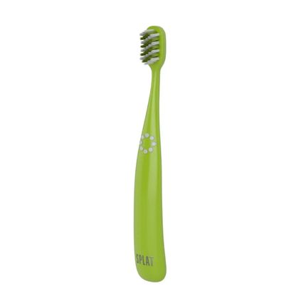 Зубная щетка для детей инновац Splat Junior с ионами серебра, мягк. щетина Зеленая 5+
