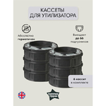 Tommee Tippee кассеты (6 шт.) для утилизатора, накопителя для подгузников Twist & Click Tommee Tippee кассеты (6 шт.) для утилизатора, накопителя для подгузников Twist & Click