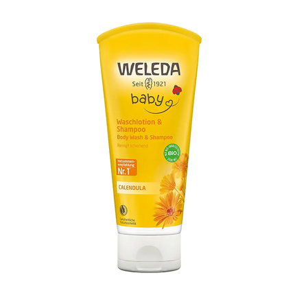 WELEDA Детский шампунь-гель с календулой для волос и тела 200 мл. WELEDA Детский шампунь-гель с календулой для волос и тела 200 мл.