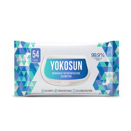 YokoSun Влажные гигиенические салфетки 54 шт.