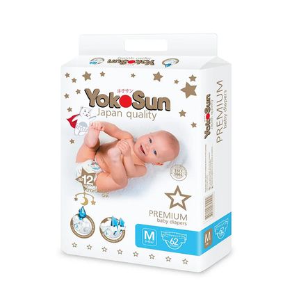 YokoSun Premium Подгузники M (5-10 кг) 62 шт YokoSun Premium Подгузники M (5-10 кг) 62 шт