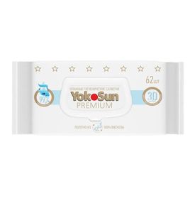 YokoSun Premium Влажные гигиенические салфетки 62 шт.