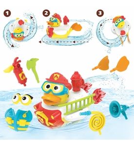 Yookidoo Игрушка водная Утка-пожарный с водометом и аксессуарами