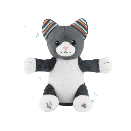 Хлопающая в ладоши музыкальная игрушка ZAZU. Котёнок Хлоя.  ZA-CHLOE-01