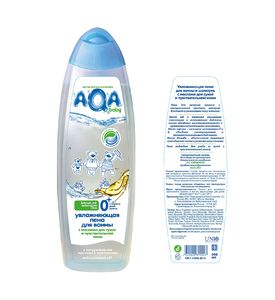 AQA baby Увлажняющая пена для ванны с маслами для сухой и чувствительной кожи 500 мл