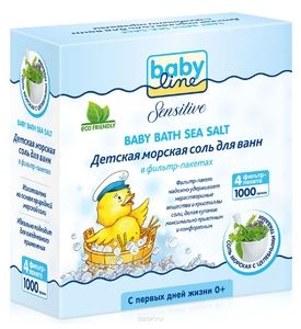 Babyline Детская морская соль д/ванн с целебными травами 1000г