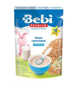 BEBI Каша Premium молочная Гречка, 200гр Пауч
