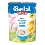 BEBI Каша молочная Фруктово-злаковое ассорти, 200гр Пауч