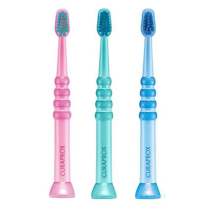 Курапрокс Зубная щетка Детская c гумированной ручкой от 0 до 4 лет.