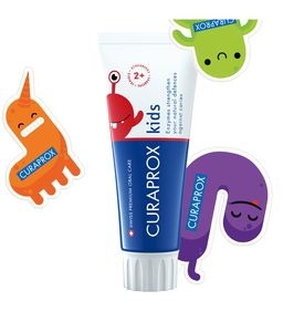 Курапрокс Зубная паста детская клубника 60 мл. 2г.+ Kids Курапрокс Зубная паста детская клубника 60 мл. 2г.+ Kids