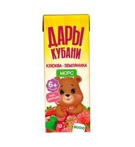 Дары Кубани Морс Клюква - Земляника 0.2л