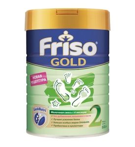 Сухая последующая молочная смесь Frisolac Фрисолак 2 Gold (800гр)