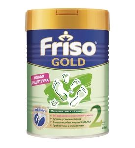 Сухая последующая молочная смесь Frisolac Фрисолак 2 Gold (400гр)