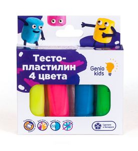 GENIO KIDS Набор для детской лепки «Тесто-пластилин 4  цвета»	 TA1082