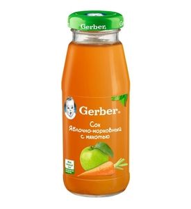 Gerber® Сок яблочно-морковный с мякотью, 175мл
