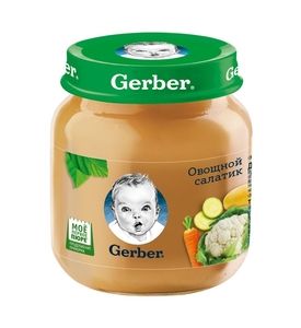 Gerber® Овощное пюре Овощной салатик, 130гр