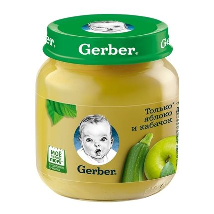 Gerber® Овощное пюре Яблоко, кабачок, 130гр