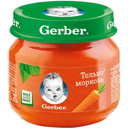 Gerber® Овощное пюре Морковь, 80гр