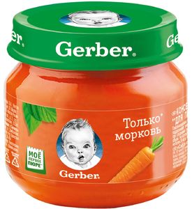 Gerber® Овощное пюре Морковь, 80гр