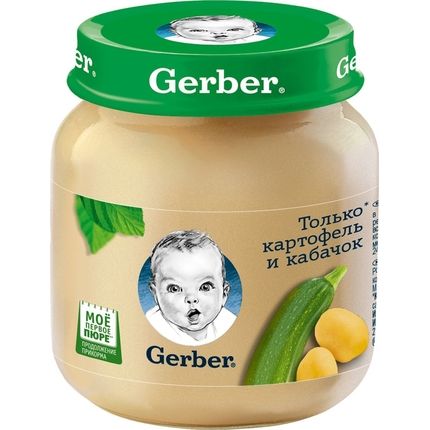 Gerber® Овощное пюре Картофель, кабачок, 130гр