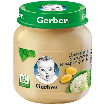 Gerber® Овощное пюре Цветная капуста и картофель, 130гр