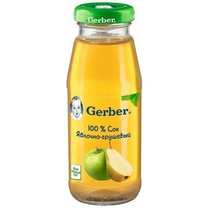 Gerber® Сок яблочно-грушевый осветленный, 175мл