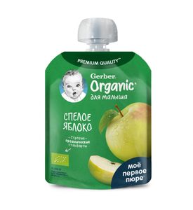 Gerber® пюре серии Organic, спелое яблоко 90гр