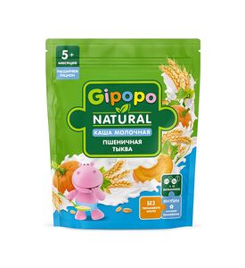 GIPOPO Каша пауч молочная Пшеничная 200г