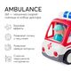 Happy Baby 331892, Игрушка скорая помощь AMBULANCE (white)