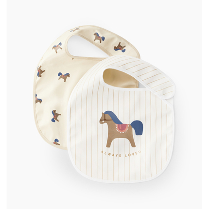 Happy baby, Нагрудный фартук на кнопке, 2шт (horse) Happy baby, Нагрудный фартук на кнопке, 2шт (horse)