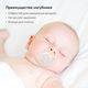 Happy Baby 13027, Cоска-пустышка силиконовая с колпачком, 0-6  (grey)