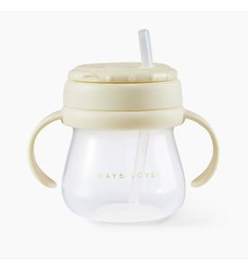 Happy baby 14012, Поильник с трубочкой и ручками 250мл. (cream)