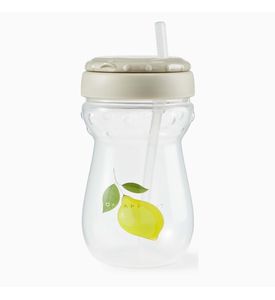 Happy Baby 14011, Поильник для кормления с трубочкой 360 мл. (lemon)