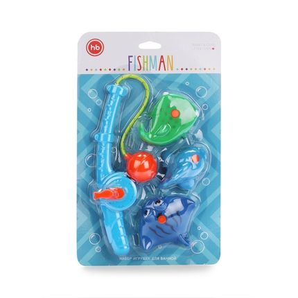 Happy Baby 32004, Набор игрушек для ванной FISHMAN (blue)