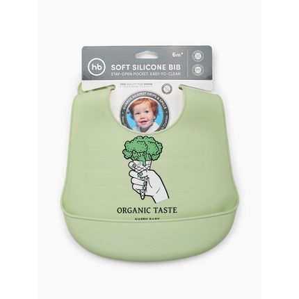 Happy Baby 16006, Нагрудный фартук силиконовый (green)