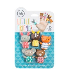 Happy Baby Набор игрушек на пальцы для ванны LITTLE FRIENDS