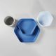 HEORSHE Набор посуды из силикона, из 3 предметов, Синий 6м+