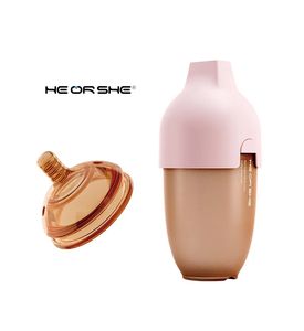 HEORSHE Детская бутылочка из силикона c соской L быстрого потока и крышкой,240 мл 6+ Розовая