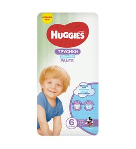 Huggies Трусики мальчик 6 (44шт) 16-22кг