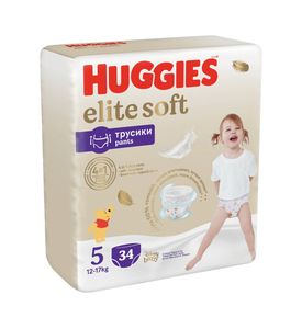 Huggies "Elite Soft" Трусики-подгузники 5 (34шт) 12-17кг